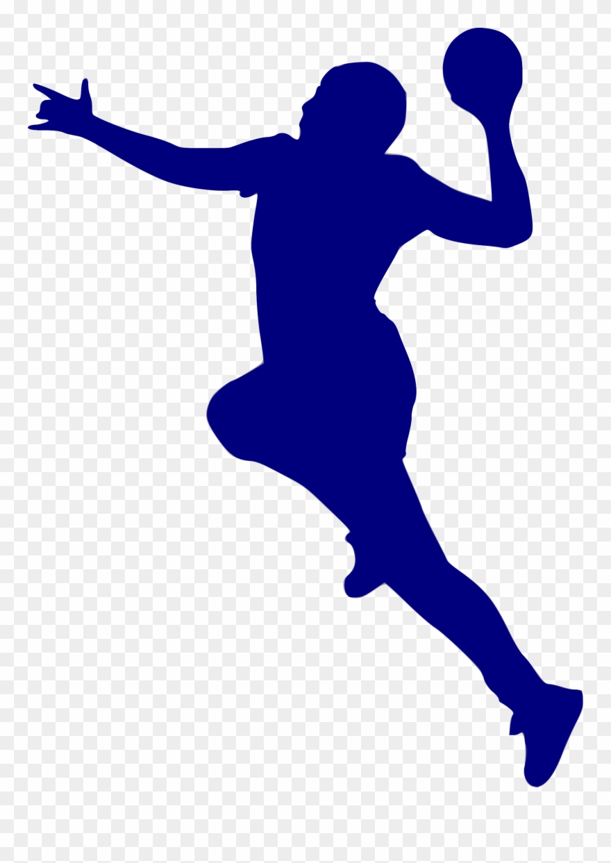 Volleyball Clipart Transparent Background - Silhouette Handballer - Png Download