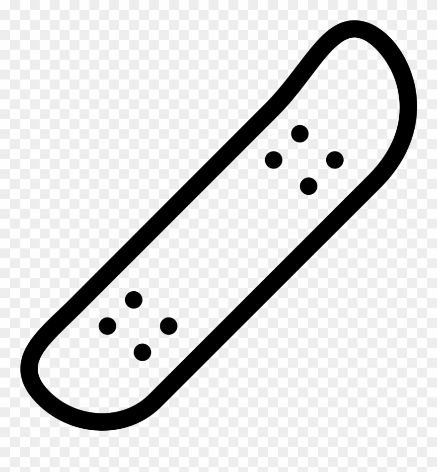 Skateboard Without Wheels Icon - Skateboard Clipart