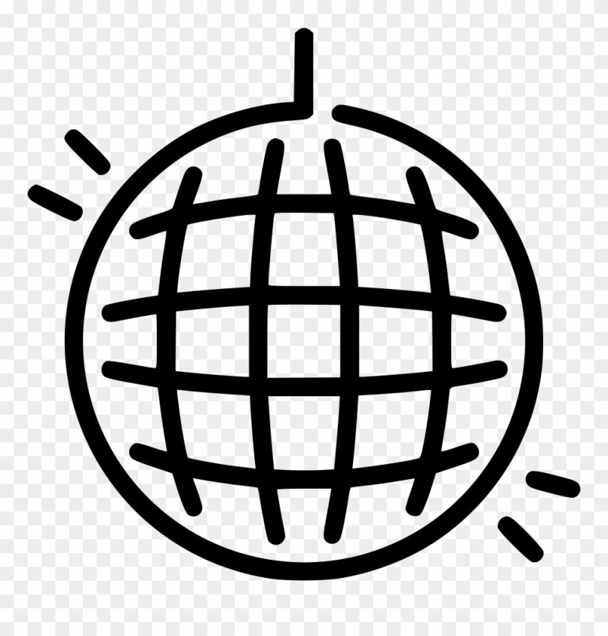 Discoball Comments - Disco Ball Black And White Clipart - Png Download