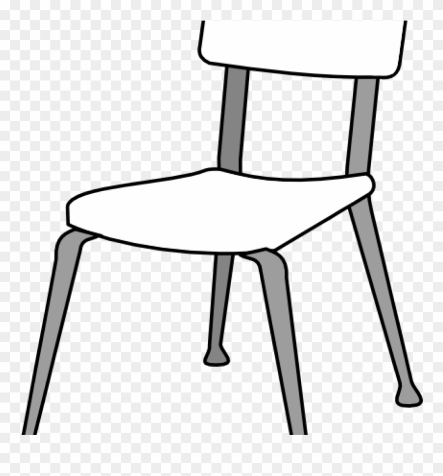 School Chair Clipart White Classroom Chair Clip Art - Chair Clipart Black And White Png Transparent Png