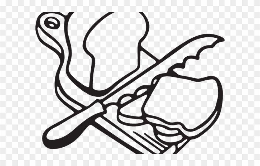 Sandwich Clipart Knife - Bread - Png Download