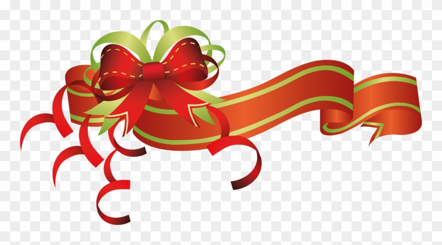 Christmas Border, Christmas Flowers, Clip Art, Ribbons, - Royalty Free Christmas Banner - Png Download