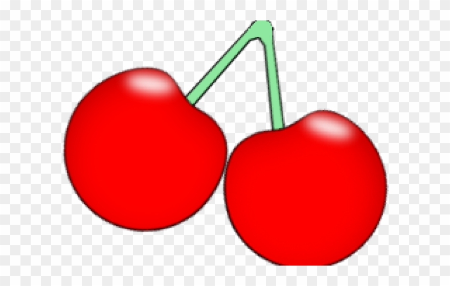 Cherry Clipart Two Cherry - Two Cherries On A Stem - Png Download