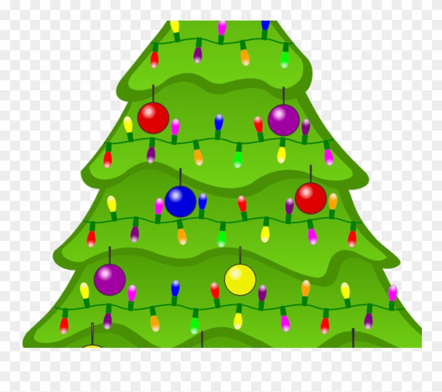 Decorate Clipart Toy - Decorated Christmas Tree Animated - Png Download