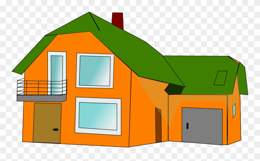 Balcony Clipart House Balcony - House Clipart With Garage - Png Download