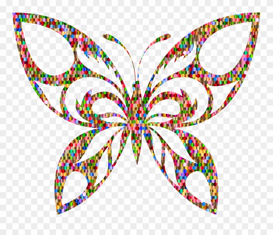 Butterfly Tribal Art Clipart