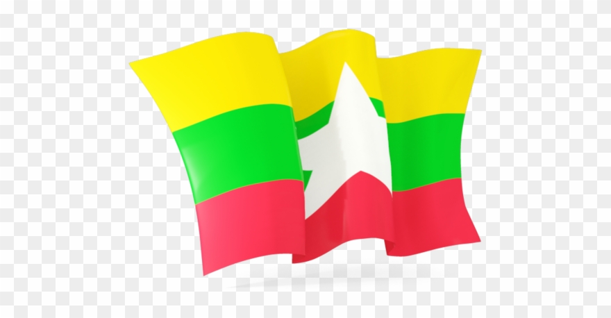 Myanmar Flag Waving Png Clipart