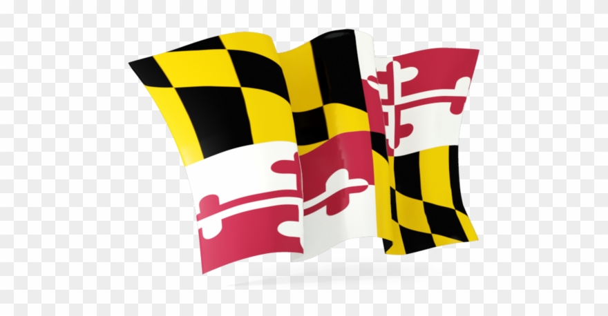 Waving Flag - Maryland State Flag Waving Clipart