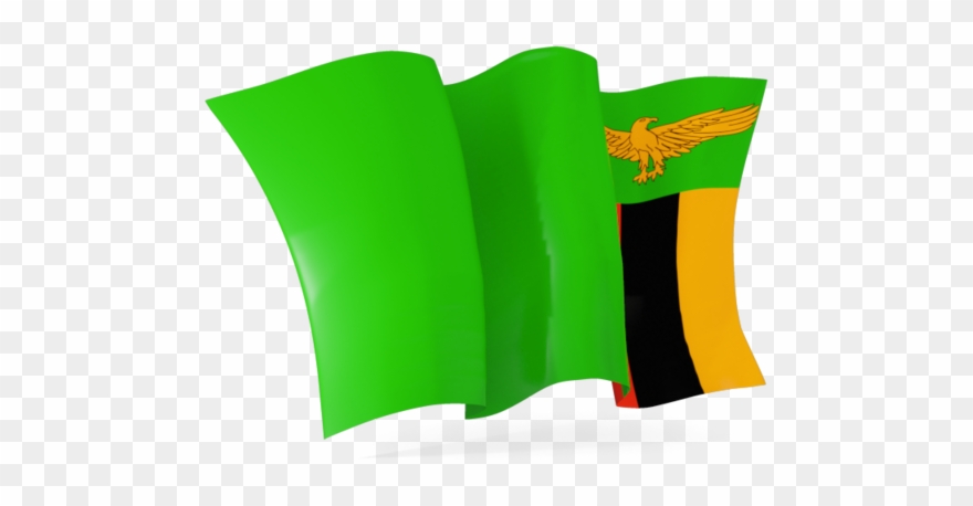 Flag Clipart Zambian - Waving Flag Of Zambia - Png Download