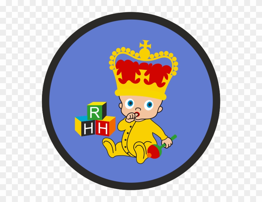 Royal Baby Hrh On A Blue Background Badge - Blue Clipart