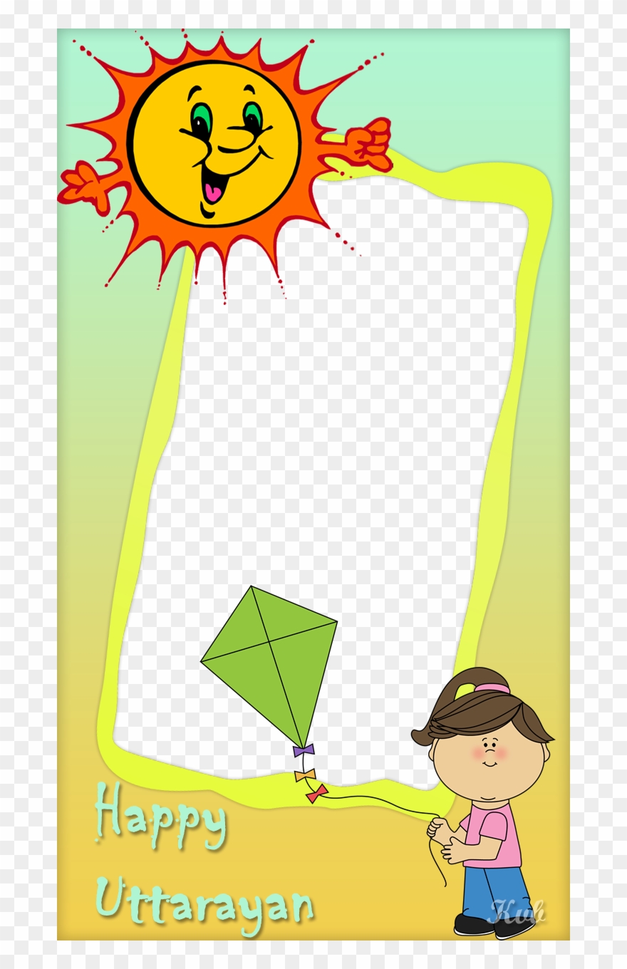 Girl Flying Frame Freeproducts - Sun Clipart - Png Download