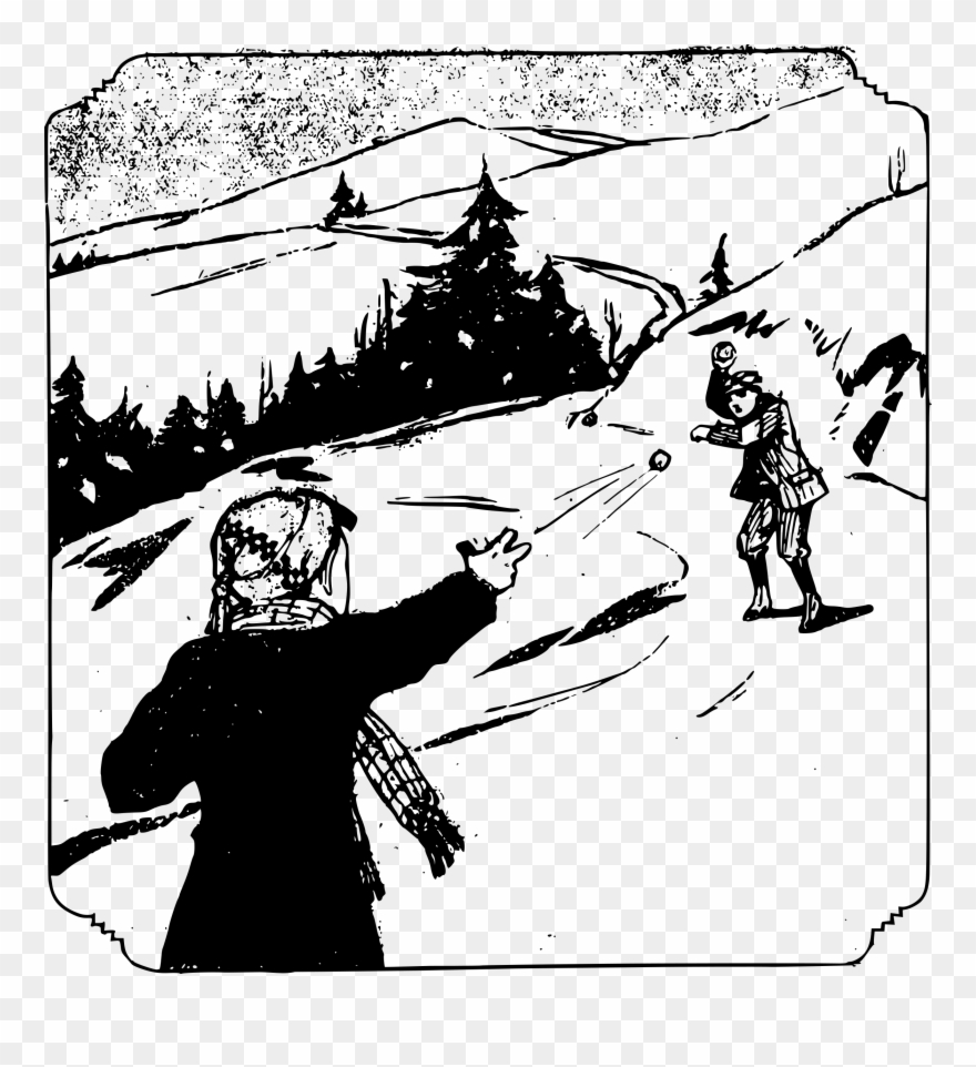 Big Image - Bermain Bola Salju Clipart