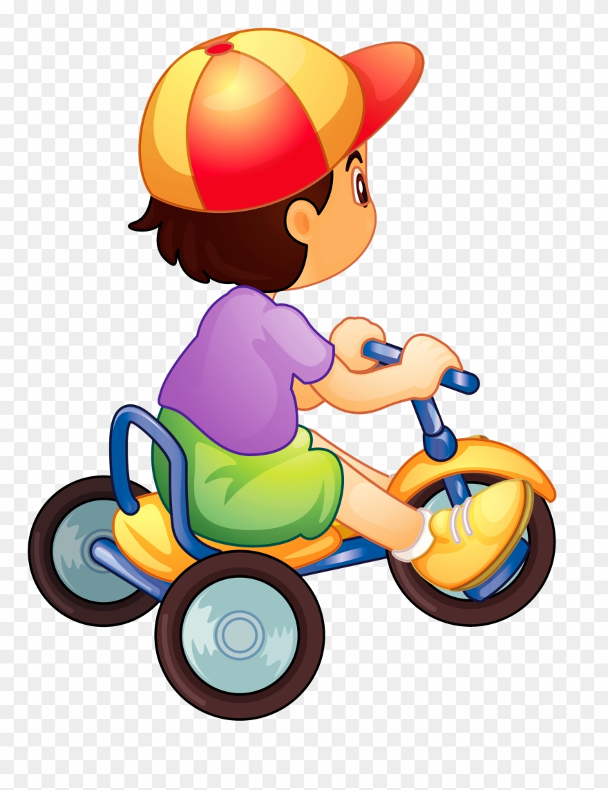 Bd E F Orig Dibujos Y - Baby Riding Bicycle Cliparts - Png Download