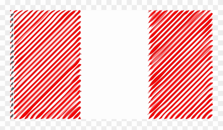 Peru Flag Linear Clipart