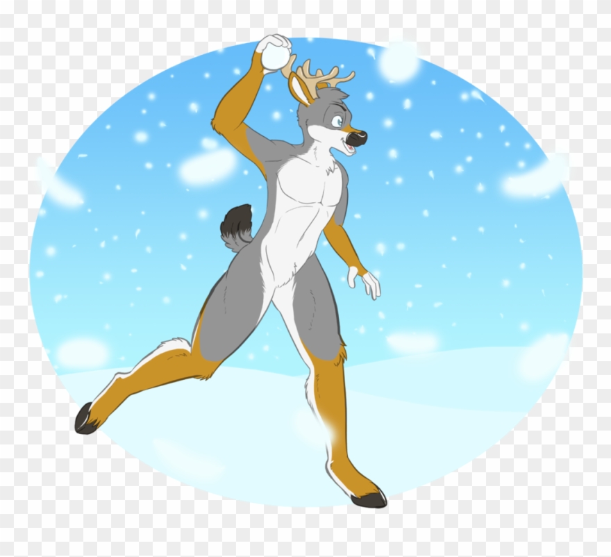 Snowball Fight - Cartoon Clipart
