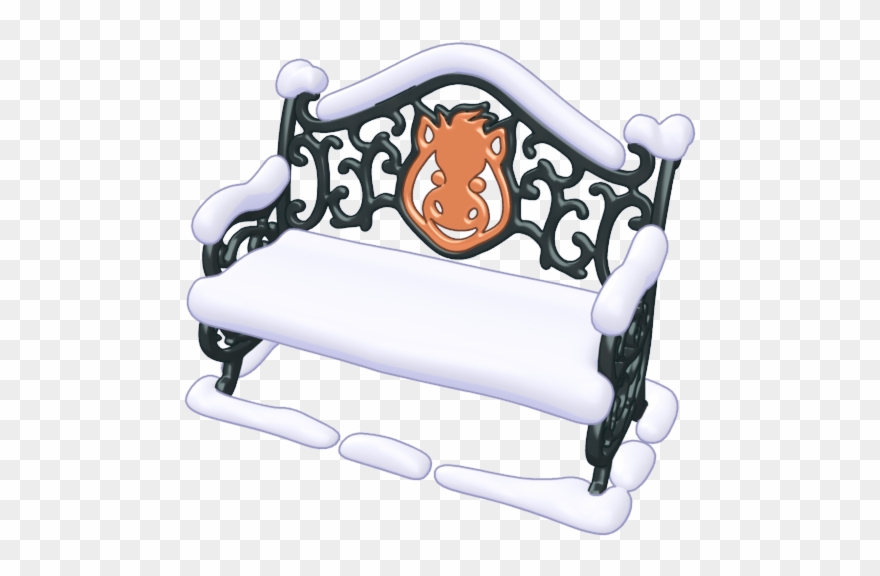 A - Snowy Bench Png Clipart