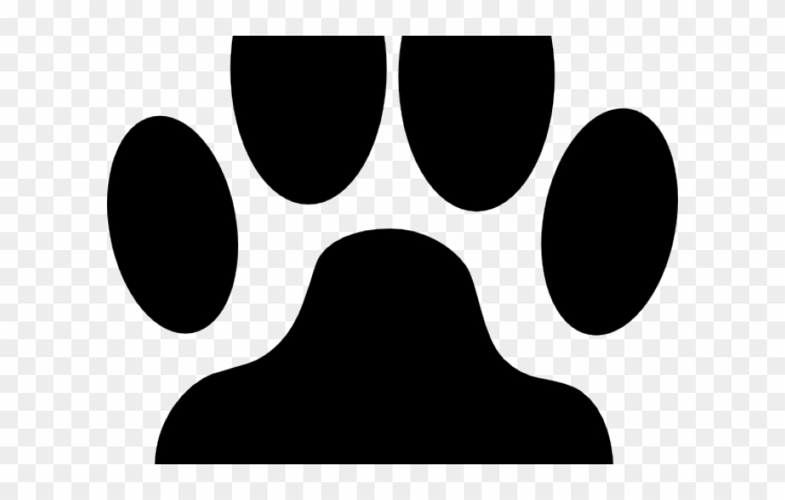 Neon Clipart Dog Paw - Clip Art - Png Download