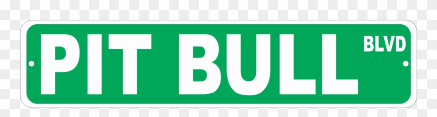 Pit Bull Street Sign Pitbu-ss1 - Cuidado Cão Feroz Pit Bull Clipart