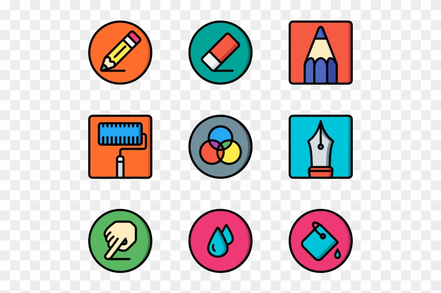 Palette Vector Coral Teal Color Clipart