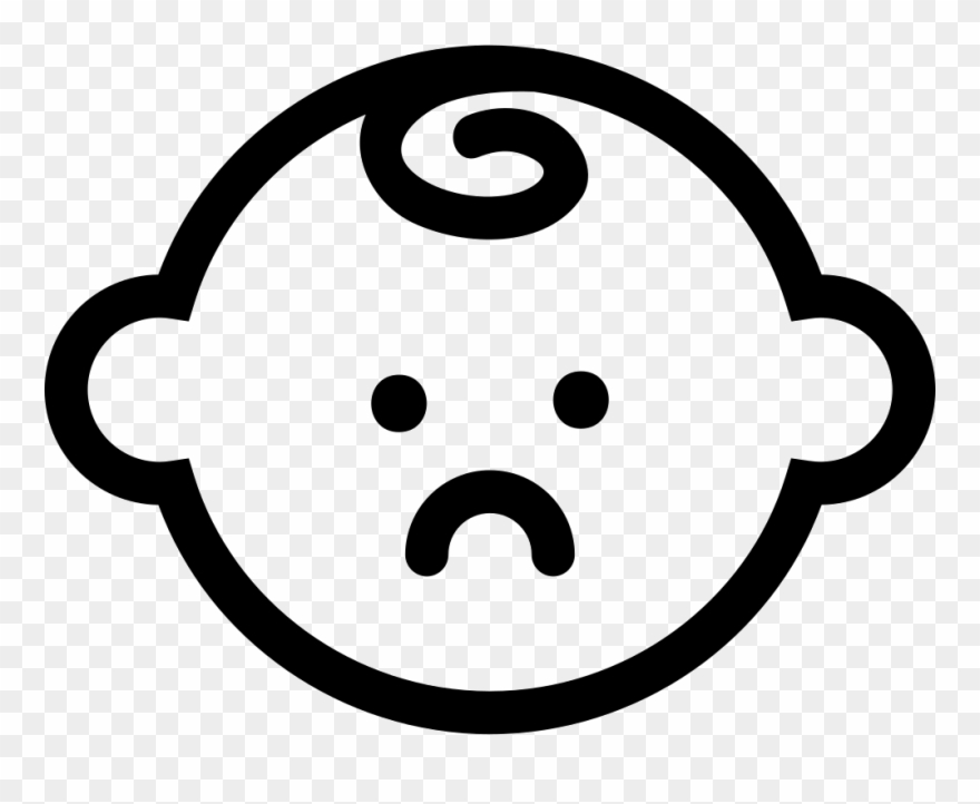 Sad Baby Face Comments - Baby Crying Icon Png Clipart