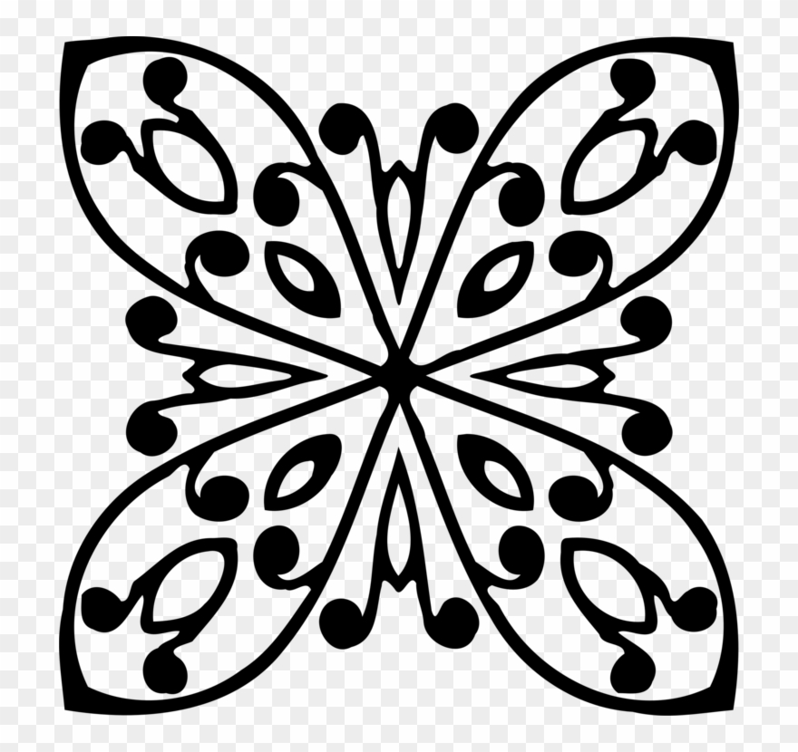 Vector Magic Brush-footed Butterflies Computer Icons - Design In A Square Drawing Clipart