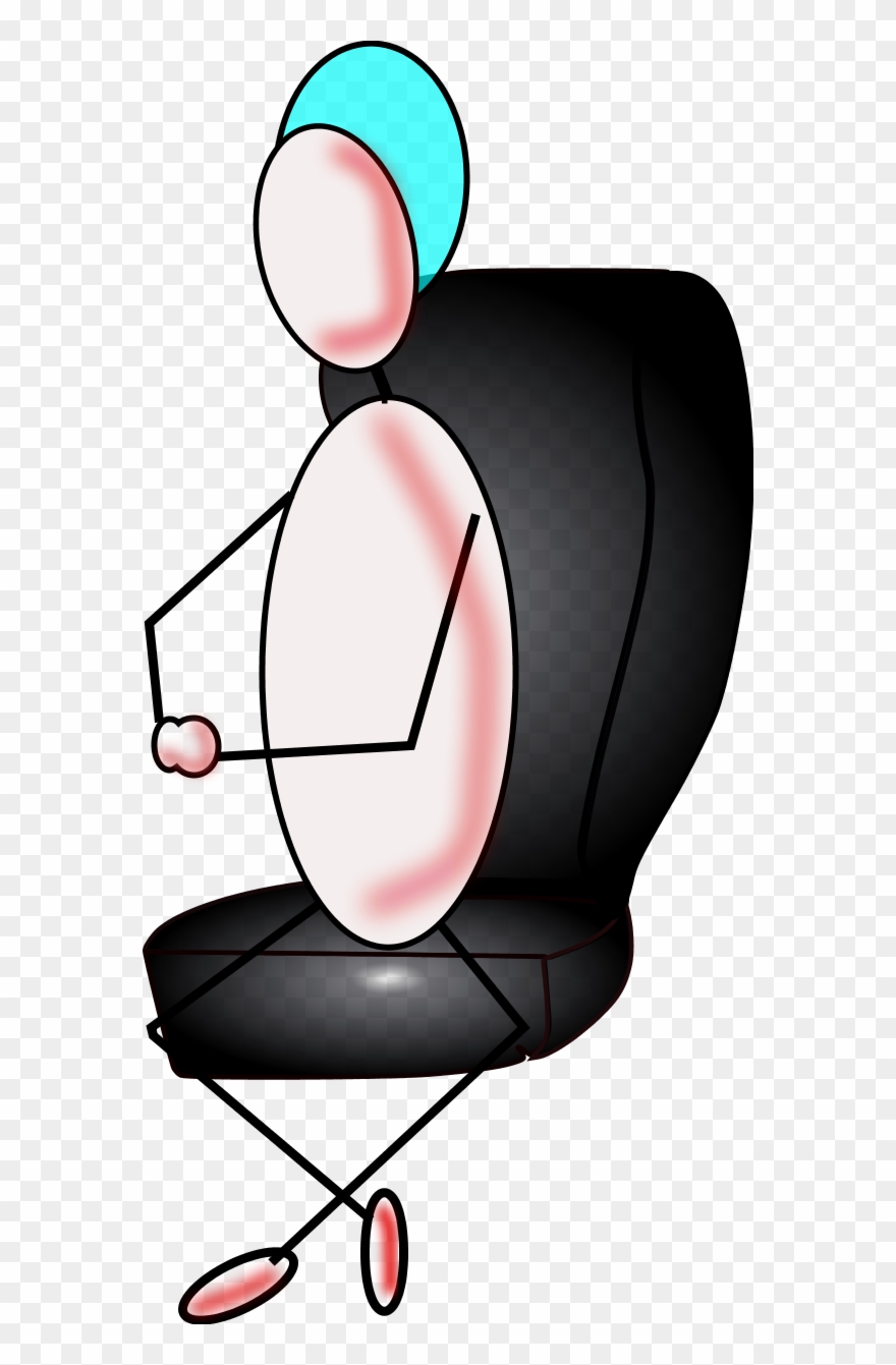 Man Sitting Chair Cartoon - Clip Art - Png Download
