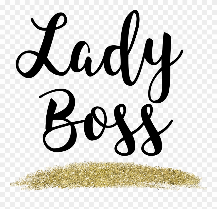 Lady Boss Gold Glitter Web Flair Graphic - Free Boss Lady Svg Clipart