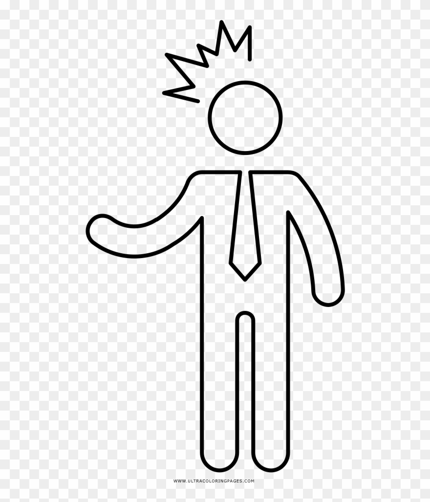 Angry Boss Coloring Page - Drawing Clipart