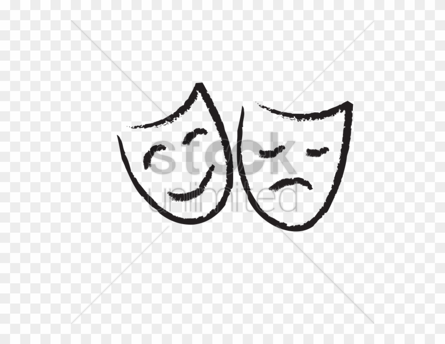 Mask Clipart Sad - Cartoon - Png Download