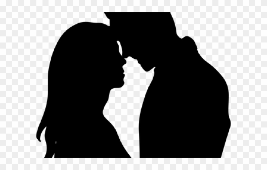 Kissing Clipart Guy Girl - Silhouette Of A Couple Png Transparent Png