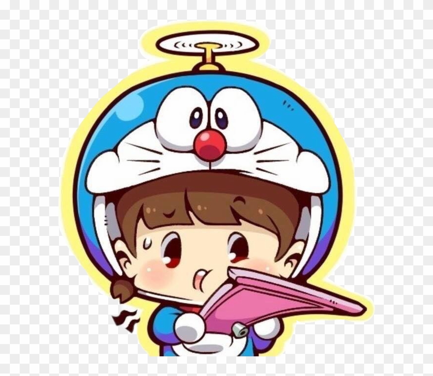 Doraemon Chibi Child Worry Girlfreetoedit - Anime Chibi Cute Doraemon Clipart
