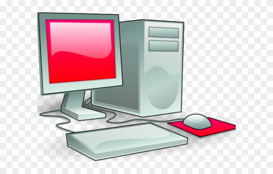 Screen Clipart Red Computer - El Cuidado De Las Computadoras - Png Download