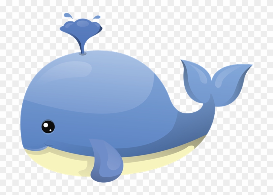 Sick Clipart Whale - Cute Baby Whale Cartoon - Png Download