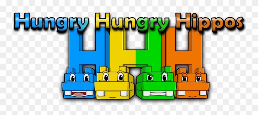 Hippopotamus Clipart Hungry Hippo - Hungry Hungry Hippos Logo - Png Download