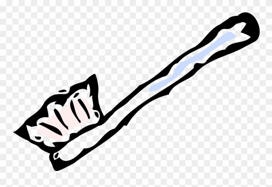 Vector Illustration Of Oral Hygiene Toothbrush For - Hand Clipart