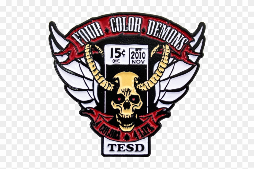 Four Color Demons Enamel Pin - Tell Em Steve Dave Four Color Demons Clipart