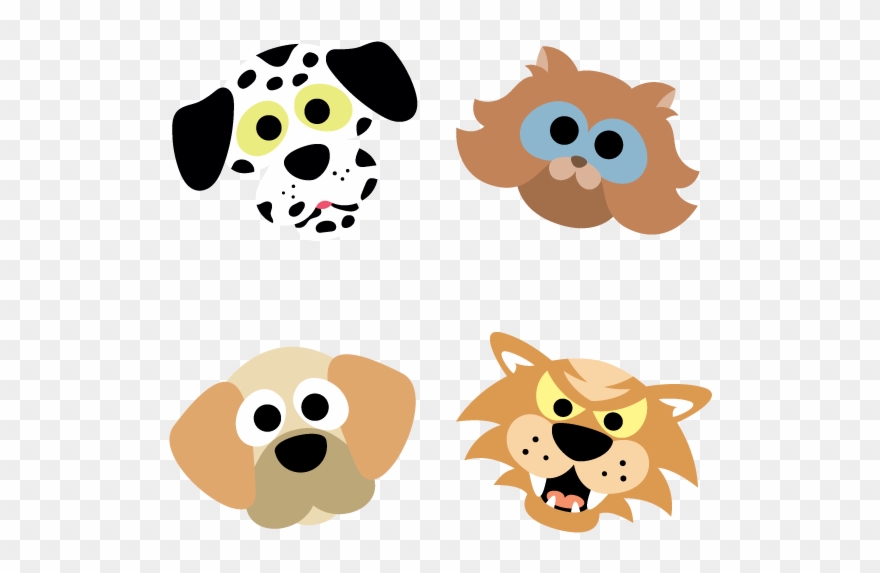 Printable Cats And Dogs Masks - Cats & Dogs Clipart
