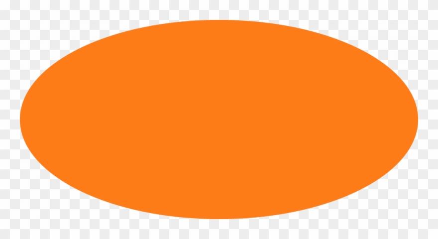 Orange Oval Clipart - Orange Circle - Png Download