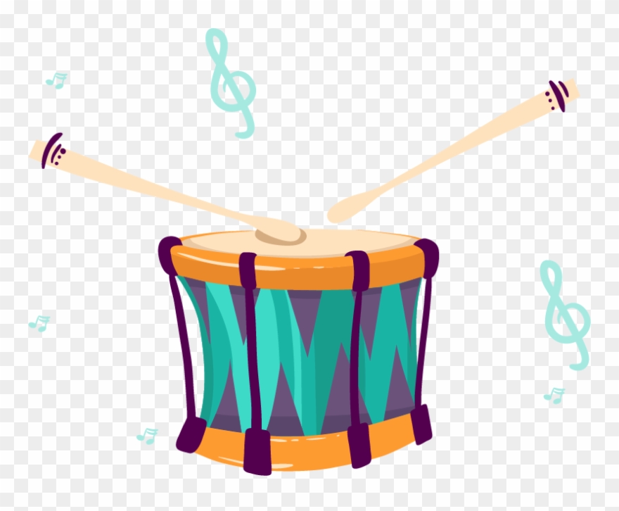 Instrument Clipart Hand Drum - Cartoon Musical Instruments Png Transparent Png