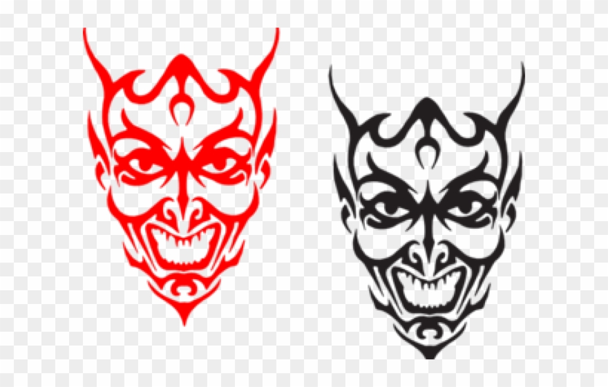 Demon Clipart Public Domain - Black And White Devil Cartoon Png Transparent Png
