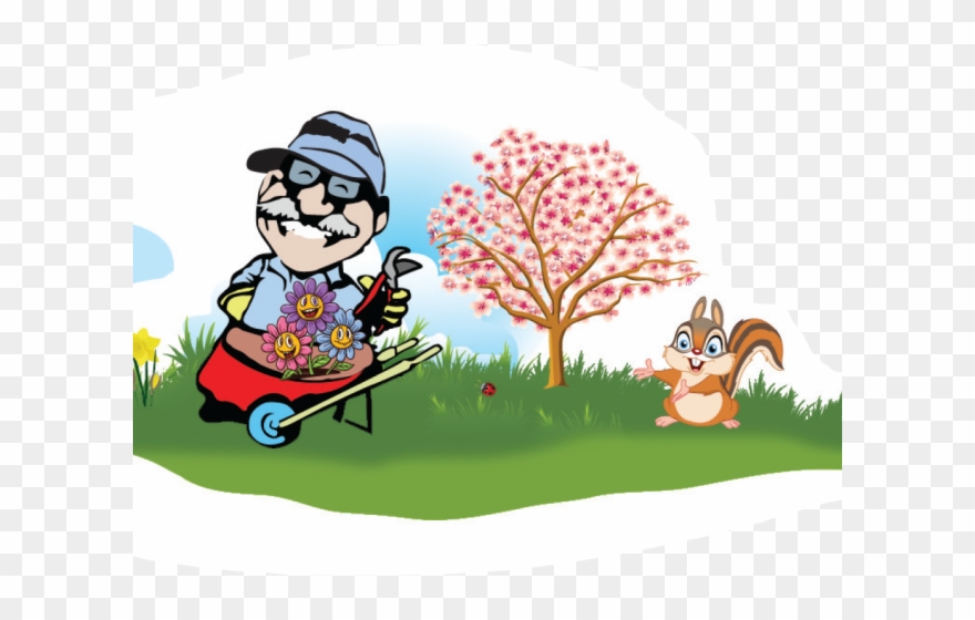 Lawn Clipart Groundskeeper - Cartoon Squirrel Shower Curtain - Png Download