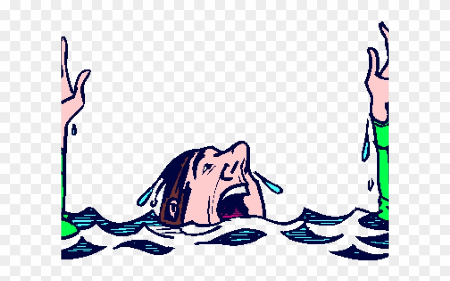Fall Into Water Cartoon Clipart