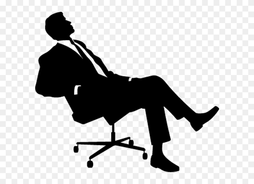 [ Img] - Man Sitting In Chair Silhouette Clipart