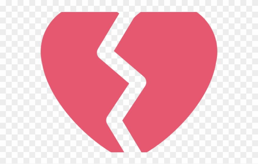 Broken Heart Clipart Tired Heart - Broken Heart Pink - Png Download