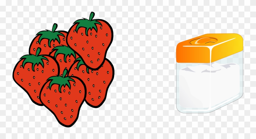 Ingredients - Custom Red Strawberry Shower Curtain Clipart