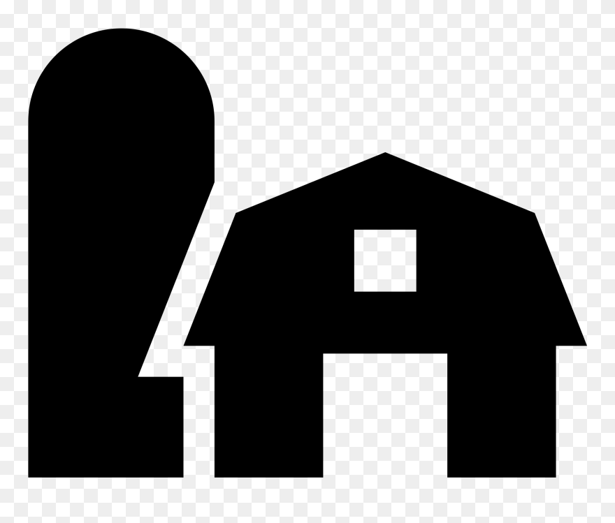 Open - White Farm Icon Clipart