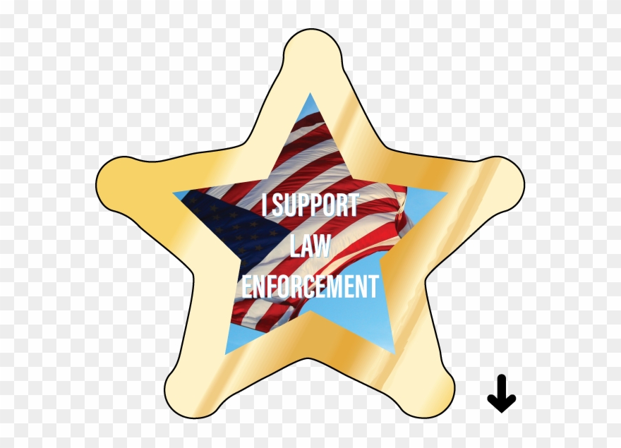 Sheriff Star Recognition Label, 4cp - Sheriff Clipart