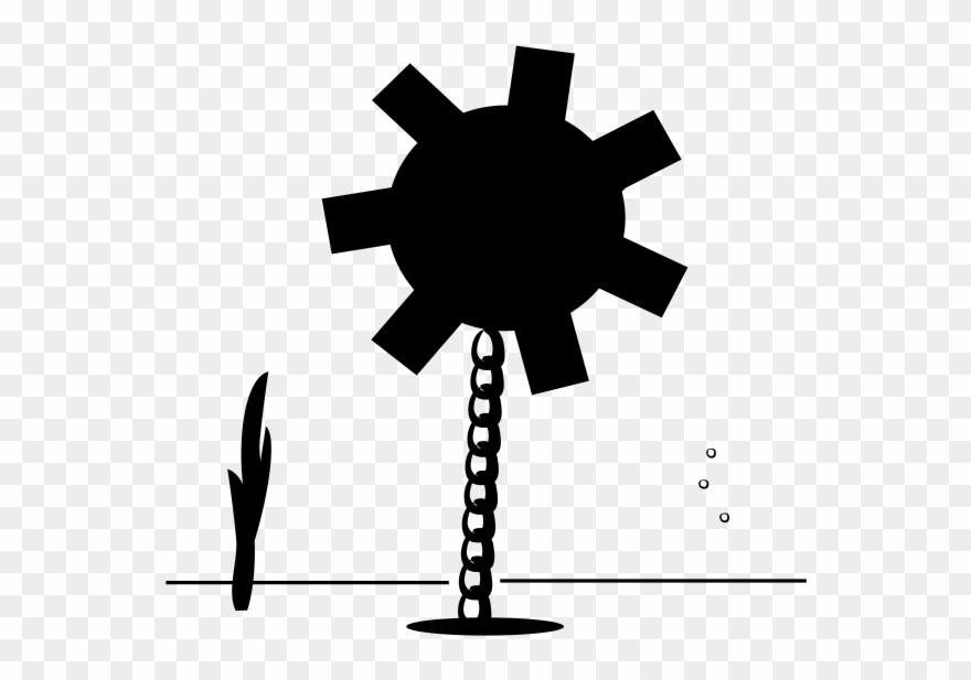 Underwater Mine Rubber Stamp - Actuary Clipart