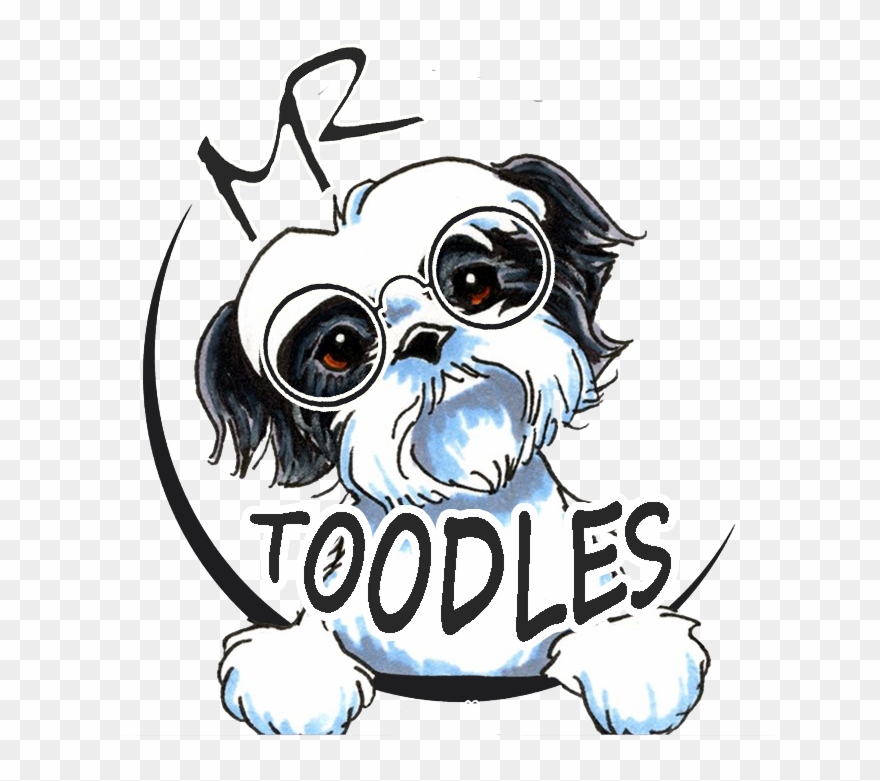 Mr Toodles - B/w Shih Tzu Art Ornament (round) Clipart