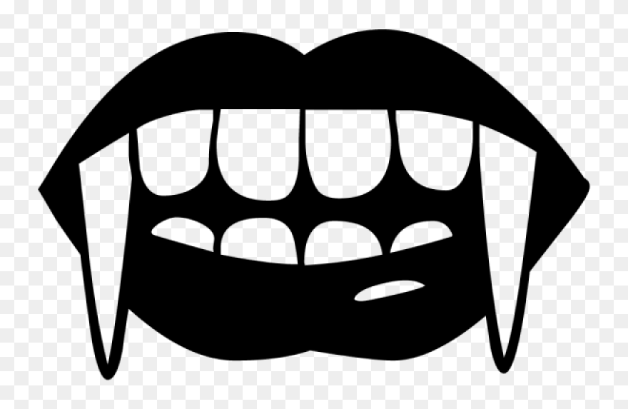 Lip Clipart Vampire - Vampire Teeth Clip Art - Png Download